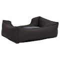 vidaXL Pelech pre psa tmavošedý 85,5x70x23 cm ľanový vzhľad flís