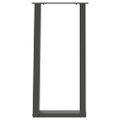 vidaXL Nohy ku konzolovému stolíku v tvare U, 2 ks, antracitové, 28 x (72-73) cm, oceľ