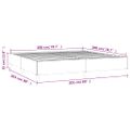 vidaXL Posteľný rám bez matraca sivý 200x200 cm umelá koža