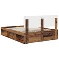 vidaXL Rám postele Staré drevo 150 x 200 cm Masívne borovicové drevo