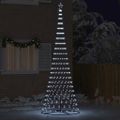vidaXL LED vianočný stromček s 455 LED-i Studená biela 399 cm Kov