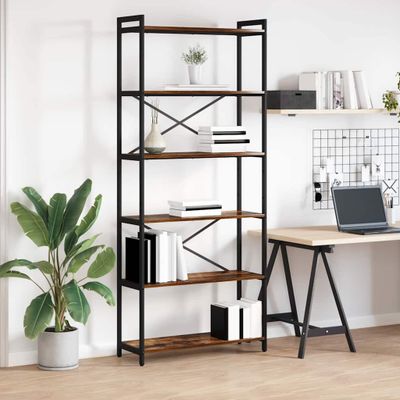 vidaXL Regál na knihy Dymová dub 80 x 30 x 189,5 cm Kompozitné drevo