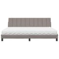 vidaXL Posteľ s matracom Hanko sivohnedá 200x200 cm látka