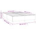 vidaXL Posteľný rám s boxspringom tmavohnedá 140x200 cm látka