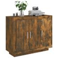 vidaXL Komoda dymový dub 92x35x75 cm spracované drevo