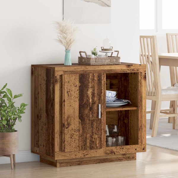 vidaXL Servírovacia skriňa Staré drevo 80 x 40 x 75 cm