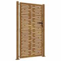 vidaXL Záhradná brána 100x200 cm, corten oceľ, štvorcový dizajn