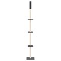 vidaXL Strom pre mačky od podlahy po strop tmavosivý 267,5-297,5 cm