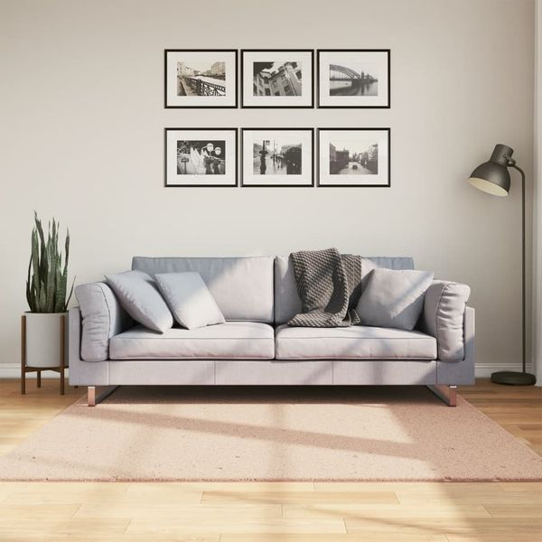 vidaXL Koberec HUARTE s krátkym vlasom umývateľný rumencový 160x160 cm