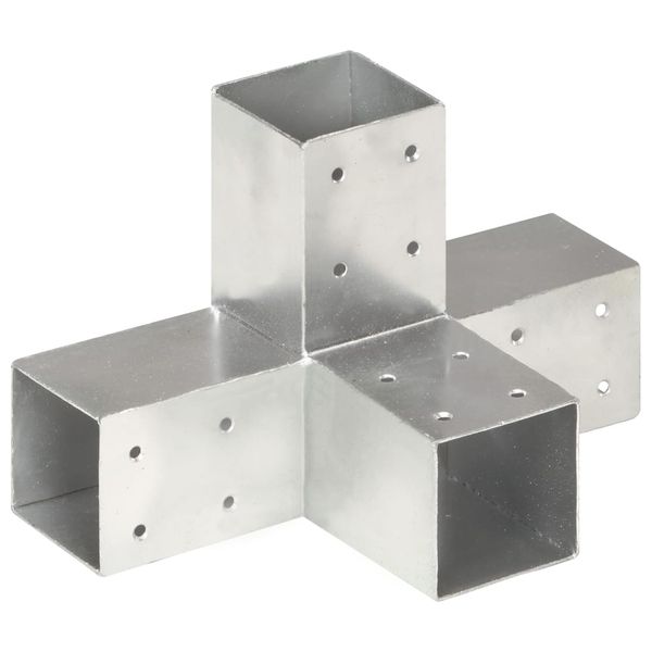 vidaXL Trámová spojka v tvare X 71x71 mm pozinkovaný kov