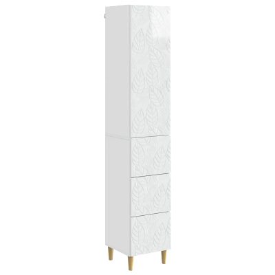 vidaXL Sada skríň 2 pcs Biela s vysokým leskom 33 x 34,5 x 90 cm