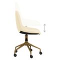 3086104 vidaXL Swivel Dining Chairs 6 pcs Cream Velvet(3x333494)