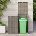 vidaXL Kôš na odpadky Sivá 65 x 80 x 115 cm Polyetylén