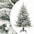 vidaXL Zasnežený umelý vianočný stromček zelený 120 cm PVC a PE