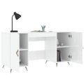 vidaXL Stôl lesklý biely 140x50x75 cm spracované drevo