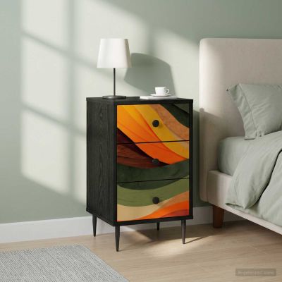 vidaXL Nočný stolík BONN 2 ks Čierny dub 36 x 33 x 61 cm
