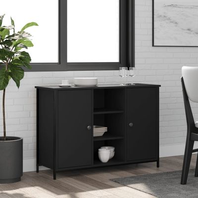 vidaXL Komoda čierna 100x35x70 cm kompozitné drevo