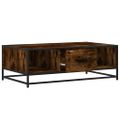 vidaXL Konferenčný stolík dymový dub 100x57x35 cm kompozit.drevo a kov