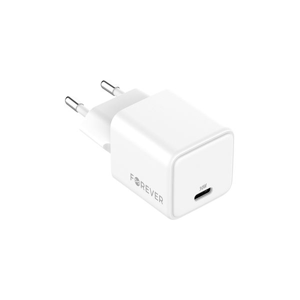 Forever TC-08-30C GaN PD nabíjačka 1x USB-C 30W biela