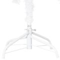 vidaXL Osvetlený umelý vianočný stromček s guľami, biely 120 cm, PVC