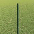 vidaXL Hexagonálny plot s stĺpom 50 x 1,4 m PVC potiahnutá oceľ Zelená