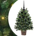 vidaXL Umelý vianočný stromček s 150 LED-i Zelená 75 cm PE a PVC