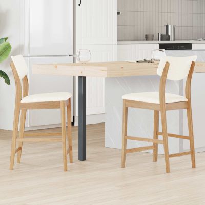 vidaXL Jedálenské stoličky 2 pcs Prírodná 48 x 49 x 95 cm