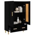 vidaXL Highboard Čierny dub 70 x 31 x 115 cm Kompozitné drevo