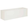 vidaXL Záhradný kvetináč Biela 80 x 30 x 30 cm Studený valcovaný oceľ