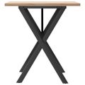 vidaXL Jedálenský stolík v tvare X 70x70x75,5 cm borovica a oceľ