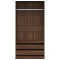 vidaXL Šatník hnedý dub 100x50x200 cm spracované drevo