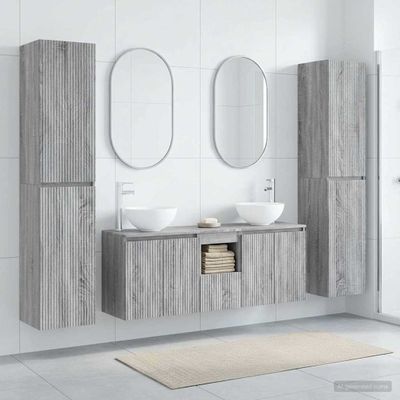 vidaXL Sada kúpeľňového nábytku 5 ks Sivý Sonoma 33 x 34,5 x 160 cm