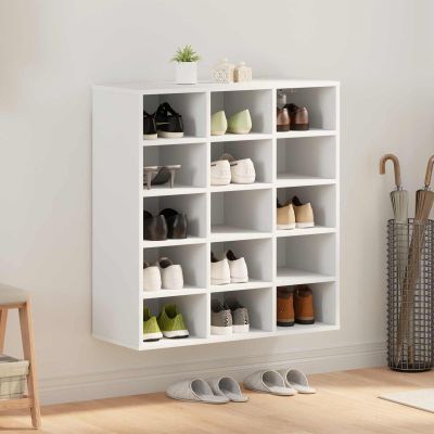 vidaXL Skriňa na topánky 77,5 x 30 x 83,5 cm Kompozitné drevo Biela