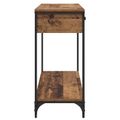 vidaXL Konzolový stôl Staré drevo 100 x 34,5 x 75 cm Kompozitné drevo