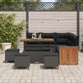 vidaXL Súprava záhradných pohoviek 9 ks 7-Počet miest Čierna polyratan