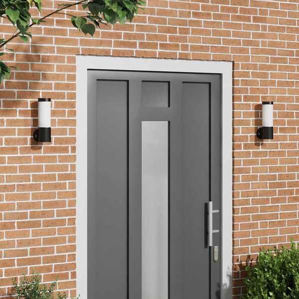vidaXL Exteriérové nástenné svietidlo 2 pcs Čierna 12 x 8,5 x 27 cm
