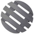 vidaXL Podstavce pod kvetináč 4 ks sivé Ø30x7,5 cm WPC