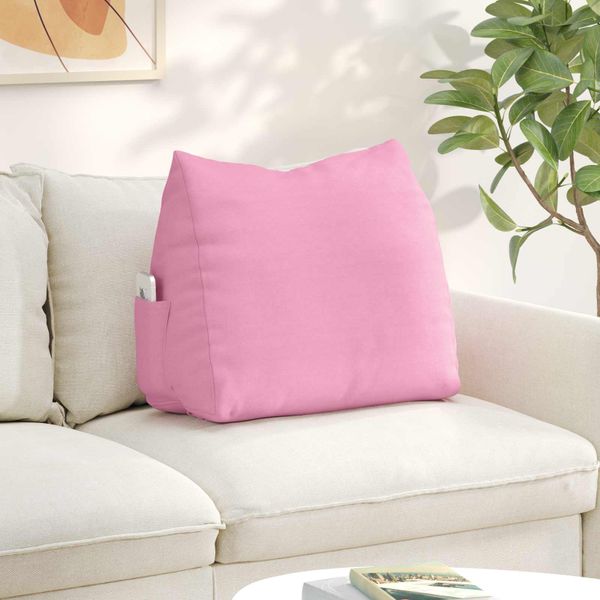 vidaXL Poduška na chrbát Ružová 60 x 20 x 50 cm látka