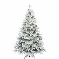 vidaXL Umelý vianočný stromček s 300 LED-i Biela 210 cm PE a PVC