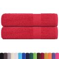 vidaXL Osušky do kúpeľne FROGN 2 ks červené 100x150 cm 360 g/m²