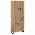 vidaXL Highboard 2 ks Remeselný dub 69,5 x 34 x 180 cm