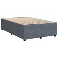 vidaXL Posteľ boxspring s matracom Tmavosivá 120 x 200 cm Zamat