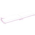 vidaXL Stolová doska tmavohnedá 200x50x(2-6)cm ošetrený masív hrany