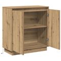 vidaXL LED komoda Dub artisan 71 x 34,5 x 75 cm Kompozitné drevo