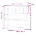 vidaXL Lavička sivá 112,5x51,5x96,5 cm masívne borovicové drevo