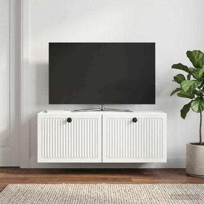 vidaXL Nástenná TV skrinka Biela 78,5 x 31 x 30 cm Kompozitné drevo