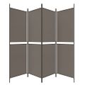 vidaXL Paraván s 4 panelmi, antracitový 200x180 cm látka