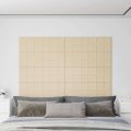 vidaXL Nástenné panely 12 ks krémové 90x30 cm látka 3,24 m²