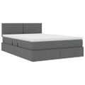 vidaXL Postel s úložným prostorem a matrací Tmavo šedá 140 x 190 cm