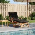 vidaXL Vankúš na ležadlo VIANEN 100% polyester Čierna 200 x 70 x 8 cm